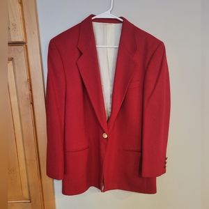 100% Camel Hair - Pietrafesa for Studio 121 Vintage Lennon Red Blazer